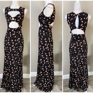 RARE Reformation floral cutout black maxid…